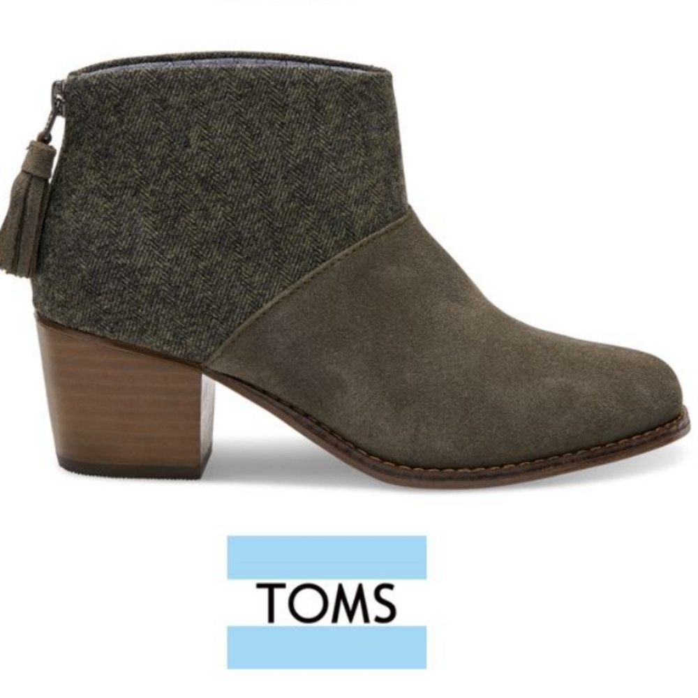 Tom's Olive Booties